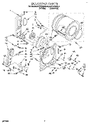 BULKHEAD Diagram and Parts List for KGYL410BAL0  KitchenAid Dryer