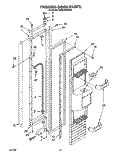 FREEZER DOOR Diagram and Parts List for KSSS42DBX00  KitchenAid Refrigerator