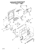 DISPENSER AND FRONT PARTS Diagram and Parts List for KSSO42QMW00  KitchenAid Refrigerator
