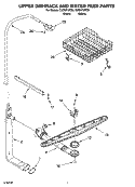 UPPER DISHRACK AND WATER FEED PARTS Diagram and Parts List for CUD6710TQ0  Crosley Dishwasher