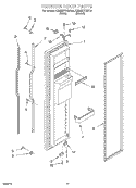 FREEZER DOOR Diagram and Parts List for KSRE27FHWH01  KitchenAid Refrigerator