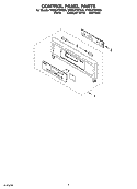 CONTROL PANEL PARTS Diagram and Parts List for YRBS275PDQ8  Whirlpool Wall Oven