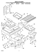 SHELF PARTS Diagram and Parts List for KTRC22ELWH02  KitchenAid Refrigerator