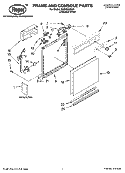 FRAME AND CONSOLE PARTS Diagram and Parts List for RUD4000SU0  Roper Dishwasher