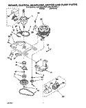 BRAKE, CLUTCH, GEARCASE, MOTOR & PUMP Diagram and Parts List for RAC4244AW1  Whirlpool Washer