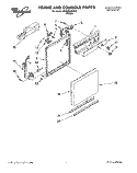 FRAME AND CONSOLE Diagram and Parts List for DU800CWDQ0  Whirlpool Dishwasher
