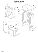 CABINET PARTS Diagram and Parts List for AD50USL4  Whirlpool Dehumidifier