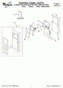CONTROL PANEL PARTS Diagram and Parts List for GH6177XPB5  Whirlpool Microwave