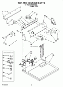 TOP AND CONSOLE PARTS Diagram and Parts List for WED5510VQ0  Whirlpool Dryer