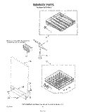 DISHRACK Diagram and Parts List for DU7216XS0  Whirlpool Dishwasher
