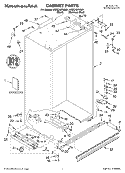 CABINET, LITERATURE Diagram and Parts List for KSSC48FKB01  KitchenAid Refrigerator