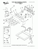 TOP AND CONSOLE PARTS Diagram and Parts List for 3RLEQ8600WW0  Whirlpool Dryer