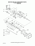 MOTOR AND ICE CONTAINER PARTS Diagram and Parts List for BRS70EMANA01  Whirlpool Refrigerator