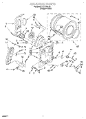 BULKHEAD Diagram and Parts List for CGDX463JQ1  Crosley Dryer