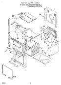 UPPER OVEN Diagram and Parts List for RBD275PDB2  Whirlpool Wall Oven