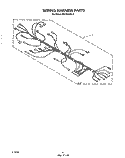 WIRING HARNESS , LIT/OPTIONAL Diagram and Parts List for MW3500XW0  Whirlpool Microwave