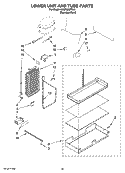 LOWER UNIT AND TUBE PARTS Diagram and Parts List for KSSP36QTS02  KitchenAid Refrigerator
