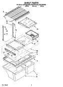 SHELF PARTS, OPTIONAL PARTS Diagram and Parts List for ET8FTEXVT00  Whirlpool Refrigerator