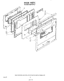 DOOR Diagram and Parts List for KEBI100TBL1  KitchenAid Wall Oven