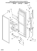 REFRIGERATOR DOOR Diagram and Parts List for ED25DQXBN00  Whirlpool Refrigerator
