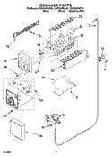 ICEMAKER PARTS, OPTIONAL PARTS (NOT INCLUDED) Diagram and Parts List for KSRX25FSST01  KitchenAid Refrigerator