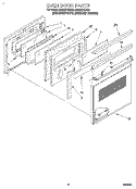 OVEN DOOR, OPTIONAL Diagram and Parts List for RS675PXBH0  Whirlpool Range