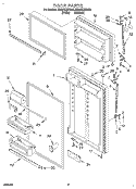 DOOR Diagram and Parts List for ET20PKXDW03  Whirlpool Refrigerator