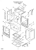 CHASSIS Diagram and Parts List for SF350BEEW0  Whirlpool Range