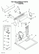TOP AND CONSOLE PARTS Diagram and Parts List for IED4400VQ0  Inglis Dryer