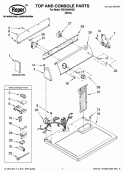 TOP AND CONSOLE PARTS Diagram and Parts List for RGD4440VQ0  Roper Dryer