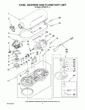 CASE, GEARING AND PLANETARY UNIT Diagram and Parts List for KP26M1XACS5  KitchenAid Mixer