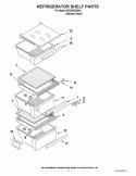 REFRIGERATOR SHELF PARTS Diagram and Parts List for ID3CHEXWS01  Whirlpool Refrigerator