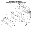 MICROWAVE DOOR PARTS, OPTIONAL PARTS Diagram and Parts List for KBMC147HSS2  KitchenAid Microwave Oven Combo