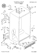 CABINET, LITERATURE Diagram and Parts List for 3KART700GW00  Whirlpool Refrigerator