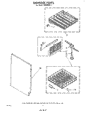 DISHRACK Diagram and Parts List for DU5500XL1  Whirlpool Dishwasher