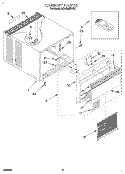CABINET Diagram and Parts List for 8CACM07DD0  Whirlpool Air Conditioner