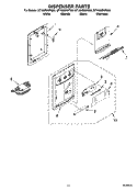 DISPENSER PARTS, OPTIONAL PARTS Diagram and Parts List for GT1NHWXPS00  Whirlpool Refrigerator