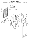 AIR FLOW PARTS Diagram and Parts List for KSRU25CRWH01  KitchenAid Refrigerator