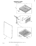 DISHRACK Diagram and Parts List for DU5503XL0  Whirlpool Dishwasher