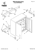 Wall Gearbox Parts Diagram and Parts List for GAWG302DRG00  Whirlpool Cabinet