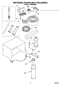 OPTIONAL  PARTS (NOT INCLUDED) Diagram and Parts List for YACM062MM0  Whirlpool Air Conditioner
