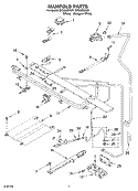 MANIFOLD PARTS Diagram and Parts List for SF3020SKQ1  Whirlpool Range