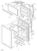 DOOR Diagram and Parts List for ET20NMXDN10  Whirlpool Refrigerator