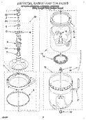 AGITATOR, BASKET AND TUB Diagram and Parts List for LLR8233DZ0  Whirlpool Washer