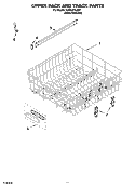 UPPER RACK AND TRACK PARTS Diagram and Parts List for KUDK01ILBS1  KitchenAid Dishwasher
