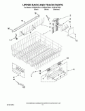 UPPER RACK AND TRACK PARTS Diagram and Parts List for KUDE40CVSS1  KitchenAid Dishwasher