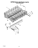 UPPER RACK AND TRACK Diagram and Parts List for KUDD230YWH0  KitchenAid Dishwasher