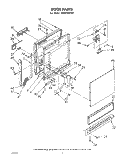 DOOR Diagram and Parts List for GSHU3024W1  Whirlpool Dishwasher