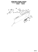 CONTROL PANEL PARTS Diagram and Parts List for KUDS01VMMT7  KitchenAid Dishwasher