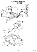 MACHINE BASE PARTS Diagram and Parts List for TAWX700JQ2  Estate Washer